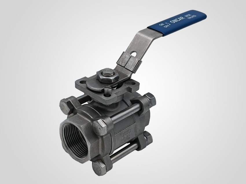 VSFF326: Valvole a sfera 3-pz, 2-vie, filettate GAS, con flangetta